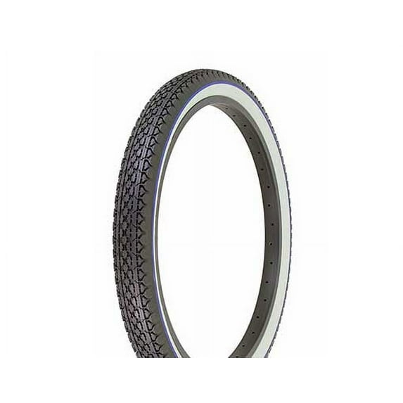 Bike Tire, Bicycle Tire Duro 24 x 2.125 Black/White Side Wall Blue line HF-133. 24" Heavy Duty Diamond Tire 24 inch by 2.215 inch.