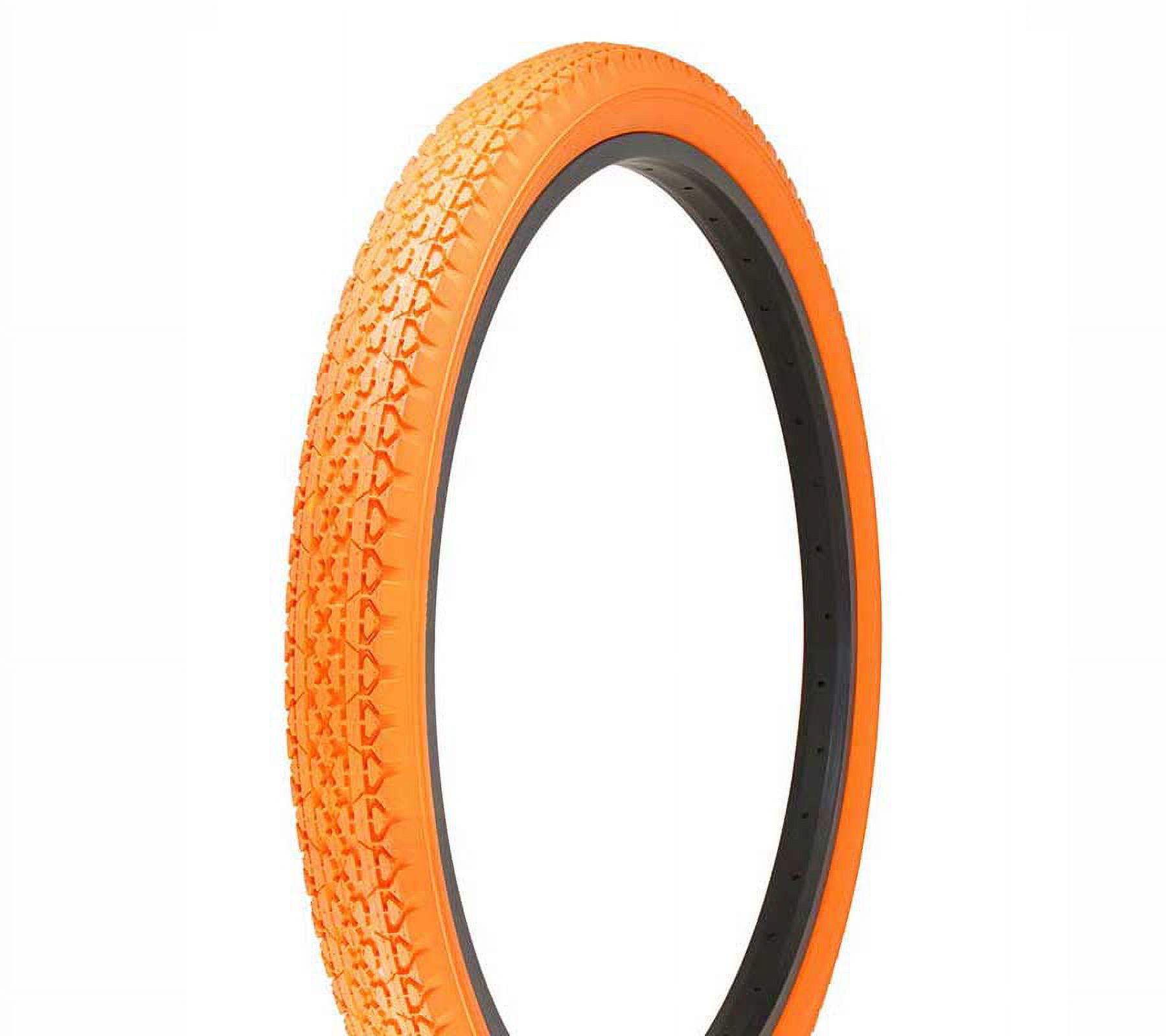 Bike Tire, Bicycle Tire Duro 26 x 2.125 Orange/Orange Side Wall HF-133. 26" Heavy Duty Diamond Tire 26 inch by 2.215 inch.