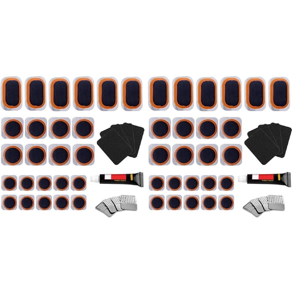 Bike Tire Kits Inner Tube Puncture Patch Kits 24 PCS Vulcanizing Metal Rasp For Inflatable Dinghies ATVs BMX And Motorcycles
