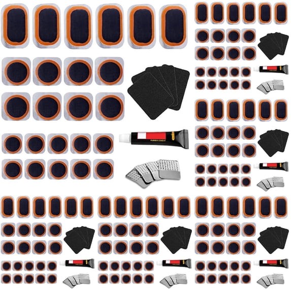 Bike Tire Kits Inner Tube Puncture Patch Kits 24 PCS Vulcanizing Metal Rasp For Inflatable Dinghies ATVs BMX And Motorcycles