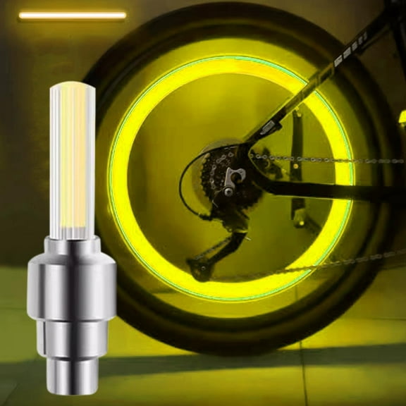 Bike Tire Light Flashing LED Wheel Accessory | Night Cycling Safety Lamp | High-Strength PC Material | Aluminum Shell | Long-Lasting Battery | 61.5cm | 1 Pack