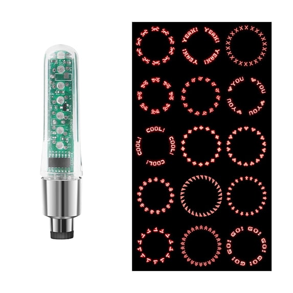 Bike Tire Valve Stem Light - LED Waterproof Bicycle Wheel Lights Neon Flashing Lamp Glow in the Dark Cool Safe Accessories