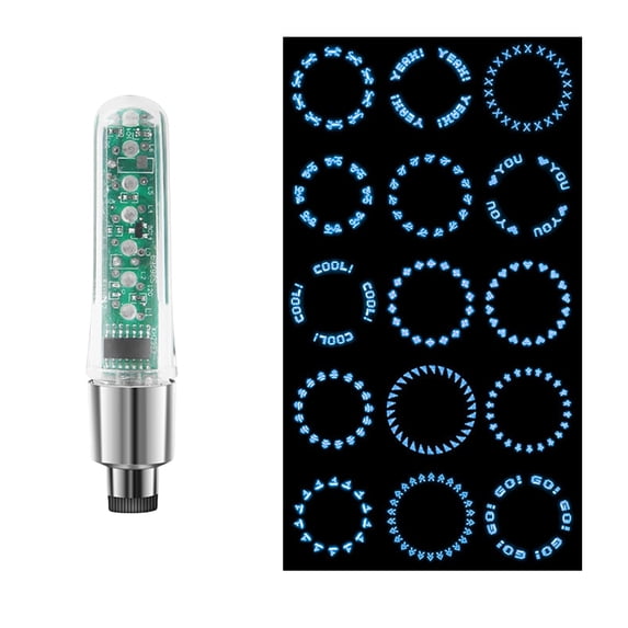 Bike Tire Valve Stem Light - LED Waterproof Bicycle Wheel Lights Neon Flashing Lamp Glow in the Dark Cool Safe Accessories
