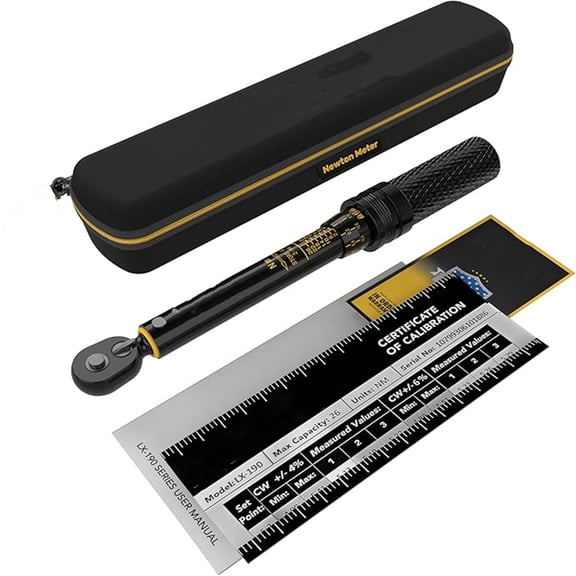 Bike Torque Wrench 1/4-Inch Drive, Newton Meter | 72-Tooth Gear, Dual-Direction Click Type, 2-26 Nm (17.7-230.1 in-lb) | Portable for Road & Mountain Bicycles