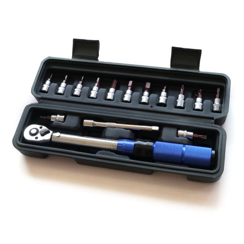 Bike Torque Wrench Set 1/4 inch Drive 2-24Nm Adjustable Torque Screwdriver