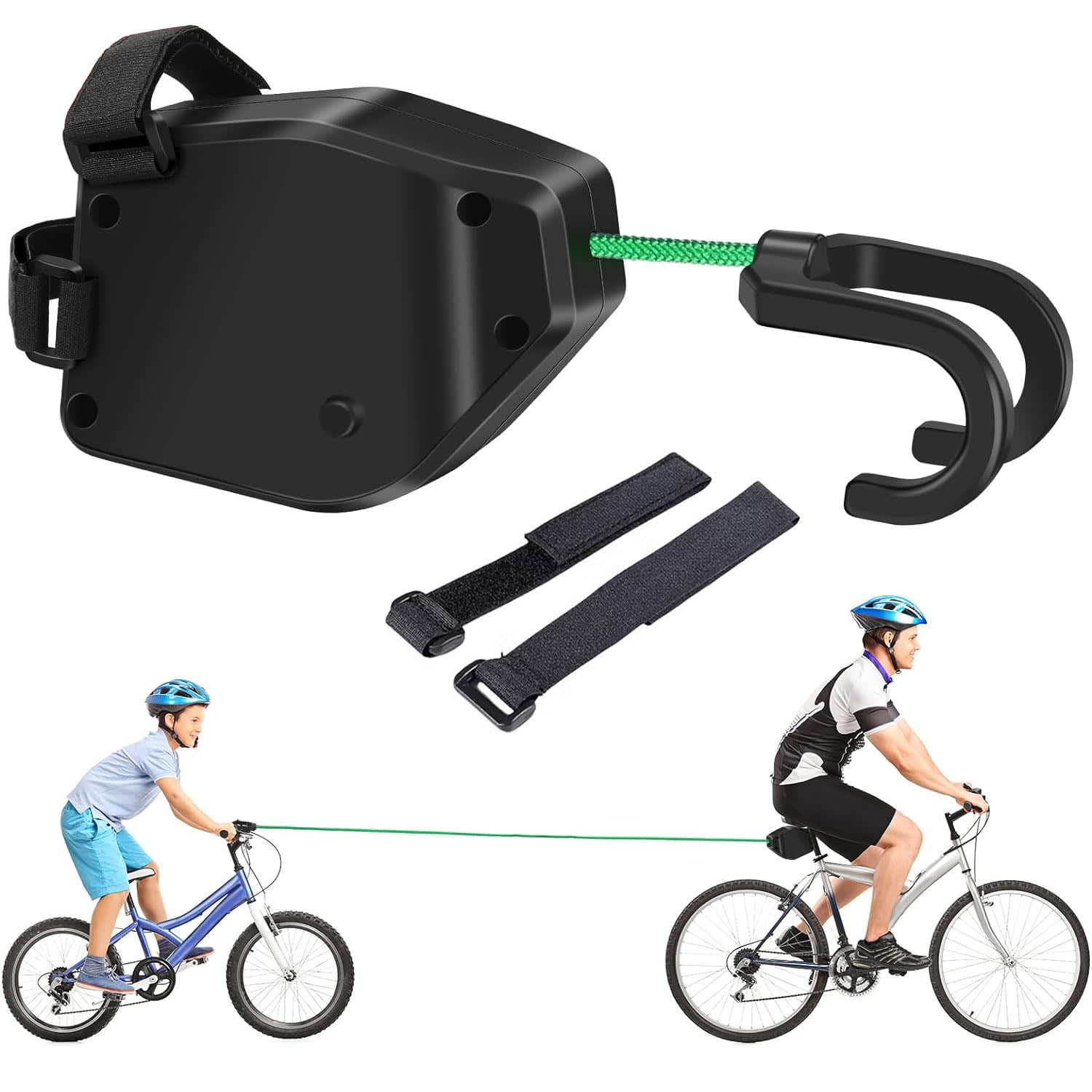 Bike Tow Rope Towing Straps Kids Retractable Bike Trailer Hitch Parent Child Pull Traction Strap Portable Outdoor MTB Bicycle Elastic Tow Rope for