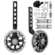 Bike Training Wheels Mute Flash Wheels with Adjustable Bicycle Stabilizer Mounted Kit Compatible for 12 14 16 18 20 inch Single Speed Bike