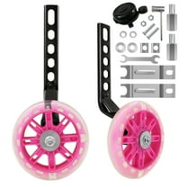 Bike Training Wheels Mute Flash Wheels with Adjustable Bicycle Stabilizer Mounted Kit Compatible for 12 14 16 18 20 inch Single Speed Bike