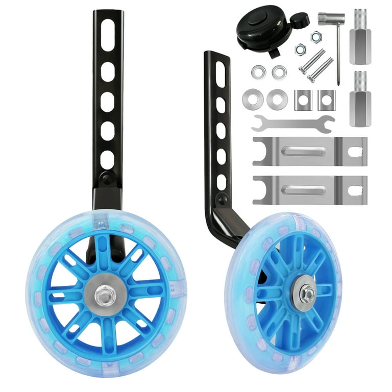 Bike Training Wheels Flash Mute Wheels Adjustable Stabilizer Kit for 12 20 inch Single Speed Bike Walmart