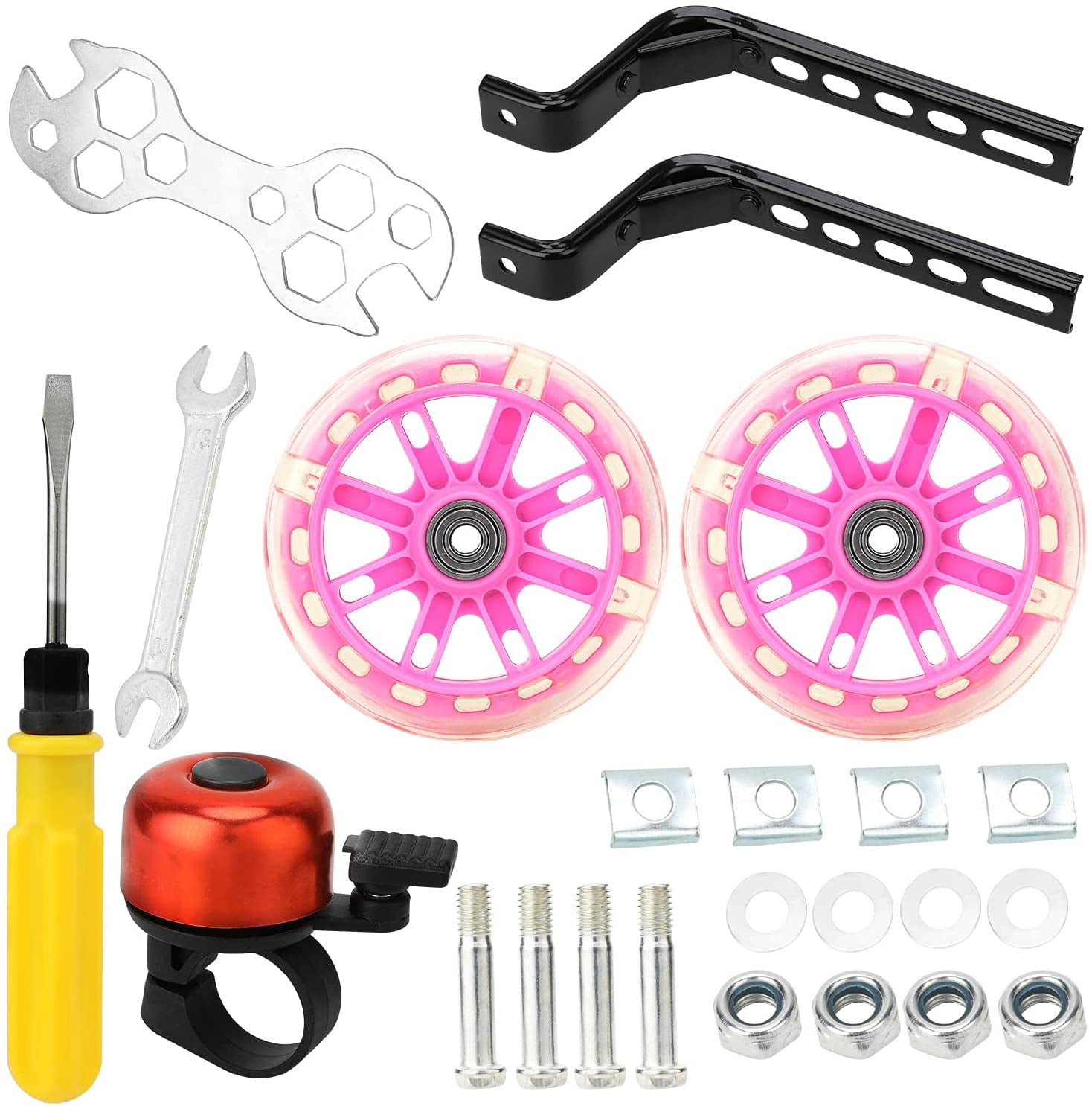 Metal Adjustable Toddler Bike Training Wheels, Compatible for 1220