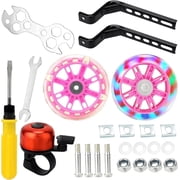 Bike Training Wheels for 12 14 16 18 20 Inch Kids Bikes, Heavy-Duty Bicycle Training Wheels Flash Bike Training Wheels