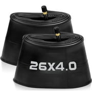 Bike Tube Pack of 2 26x4in Inner Tube for Fat Tire Electric Bike with Schrader Valve