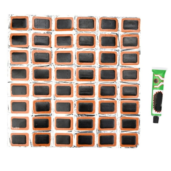 Bike Tube Patch, 48 Patches 30ml Glue Bike Rubber Patch For Repairing All Inflatable Bike Tires