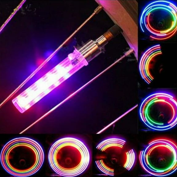 Bike Tyre Wheel Motorcycle 5 Car Tire Light Flash Led 2Pcs Lamp Light Bicycle Light