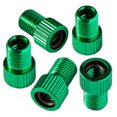 thumbnail image 1 of Bike Valve Transformer, Presta To Schrader Adapter For Quick Inflate Tire With Standard Pump Or Air Compressor, Easy To Install, Durable Build With Precision Threads, 5 Green, 1 of 5