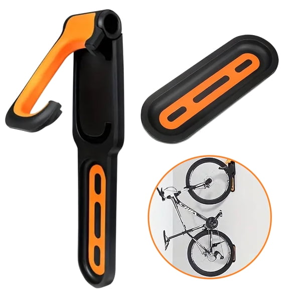 Bike Wall Mount,Adjustable Angle Bicycle Hanger Storage for Home And Garage,Space-Saving Wall Bike Rack Hooks for Bicycle,Orange