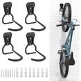 thumbnail image 1 of Bike Wall Mount with Fixed Hook, [4 Pack] Heavy Duty Bike Storage Rack, Bike Rack Vertical Stand for Garage - Easily Hang/Detach - with Screws Iron Bike Hanger Brackets, 1 of 3
