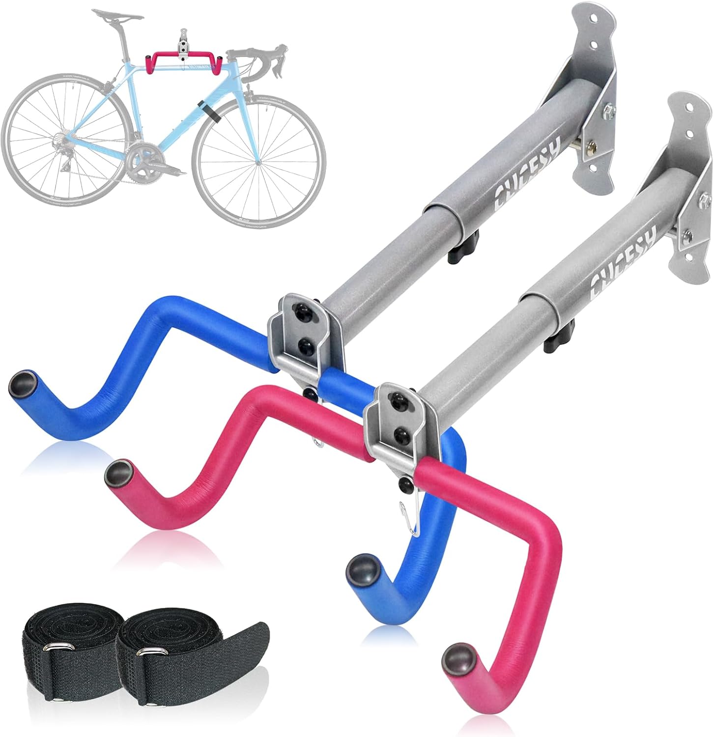 Bike Wall Mount Rack 2 pack Indoor Bicycle Rack Storage Horizontal