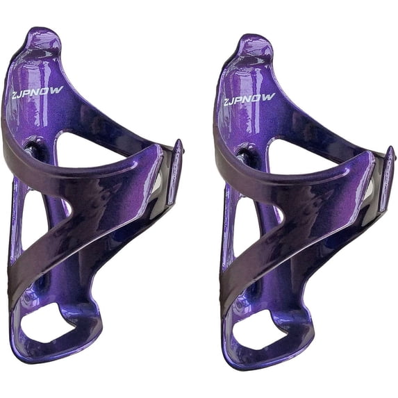 Bike Water Drink Bottle Holder Cage for MTB Mountain Road Bicycle Nylon Chameleon (Purple Blue Change) Gloss,2 Pack