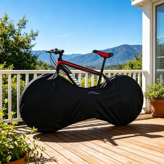 Bike Wheel Cover Dustproof Bicycle Tire Protector, Elastic Polyester Fabric Storage Bag for Mountain and Road Bikes, Indoor Storage and Travel Protection