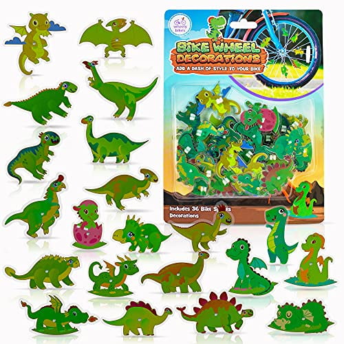 Bike Wheel Dinosaurs Spokes 36 Kit Cute Biking Accessories for Kids