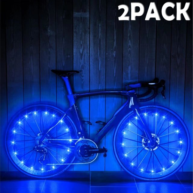 Bike Wheel Lights 2 Tires Bicycle Spoke Lights Night Riding LED Bike
