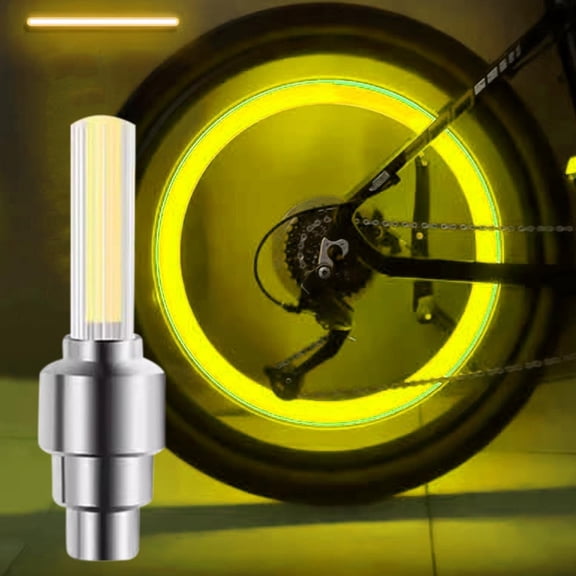 Bike Wheel Lights LED Tire Val*ve Light, Waterproof Bicycle Wheel Accessories, Bright Flashing Safety Light for Night Riding Cycling Visibility Road Mountain Bike Decoration