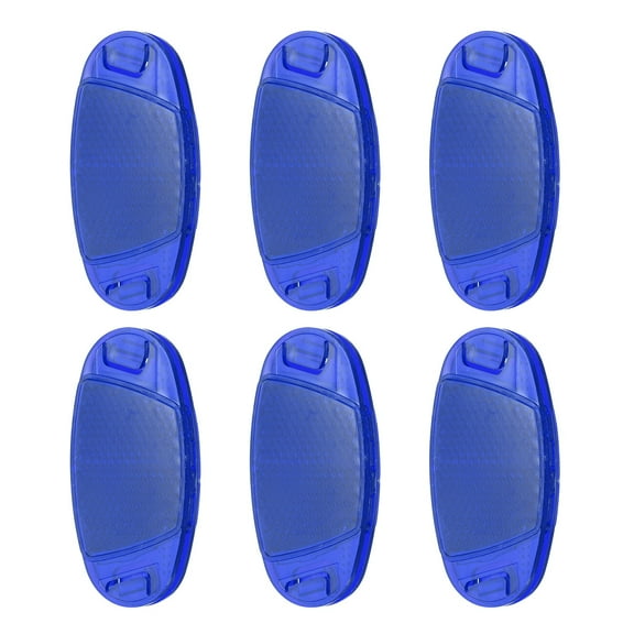 Uxcell 6 Pcs Oval Rear Reflectors Bike Wheel Rim Reflective Warning Reflector Blue