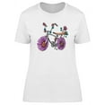 thumbnail image 1 of Bike With Flower Wheels T-Shirt Women -Image by Shutterstock, Female Medium, 1 of 2