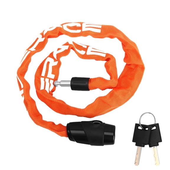 RIDERACE 37.4 IN Zinc Alloy Bike Chain Lock, Heavy Duty Anti Theft Bicycle Lock with 2 Keys, Steel Chain, Wear-Resistant Cloth Cover, for Bikes, Scooters, Motorcycles & Outdoor Security