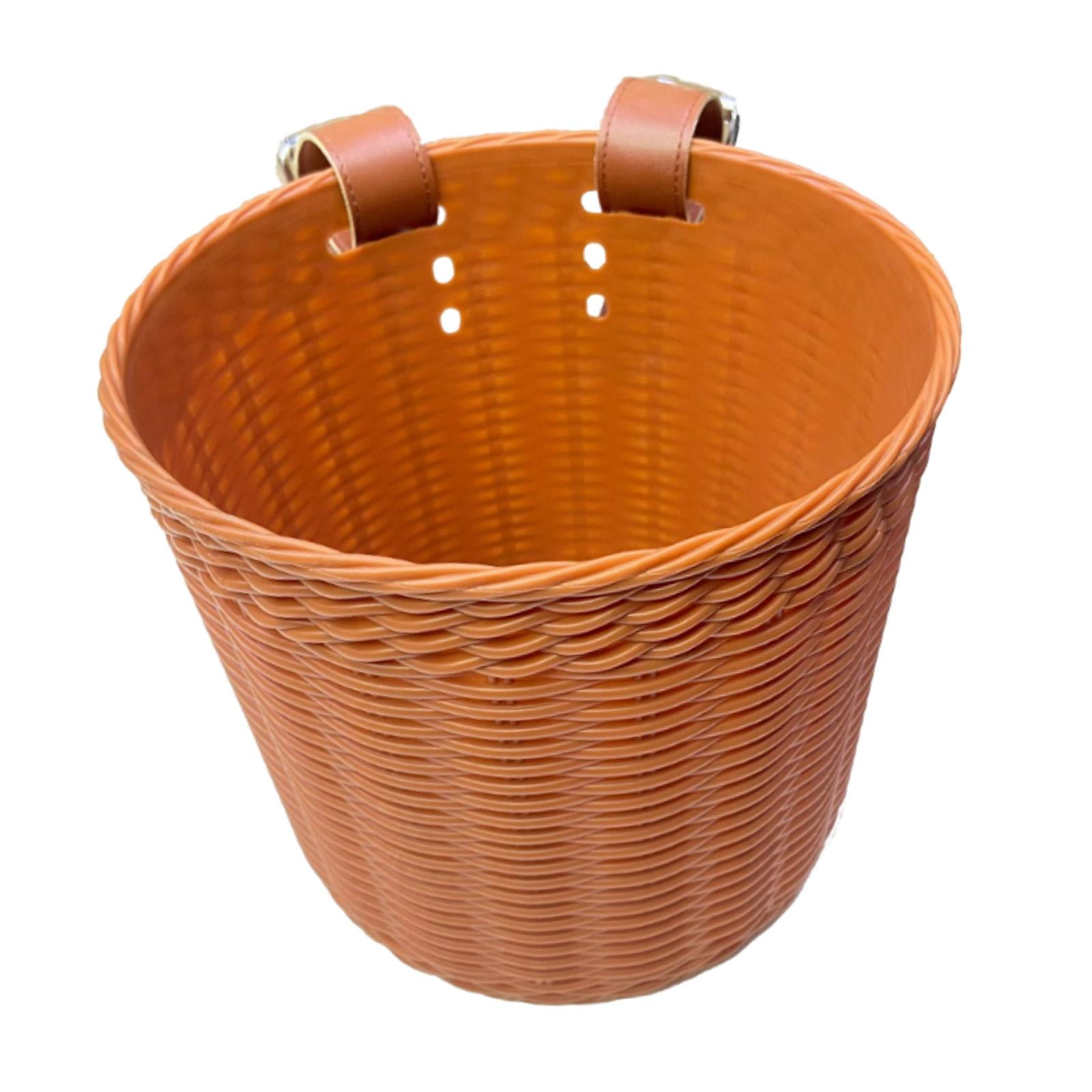 Wicker Kids Bike Basket Front Bicycle Basket Brown Bicycle Toy