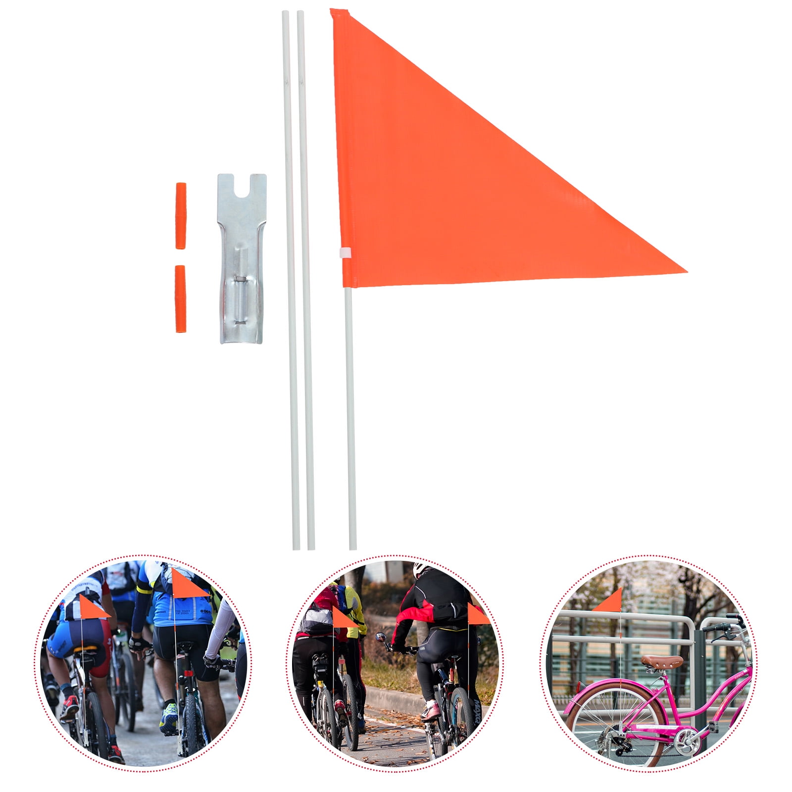 Bike flag 1 Set of Bicycle Safety Flag with Fiberglass Flag Pole Kid