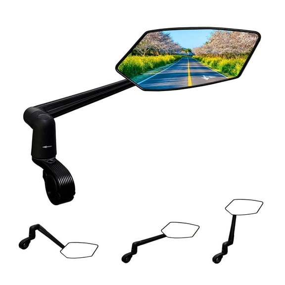 Homieway Bike Mirror,New Foldable Bicycle Mirror for Handlebar Mount, Adjustable Bicycle Rearview Mirrors,360° Rotatable E-bike- Mirror for E-scooter Handlebar Right (0.87-1in)
