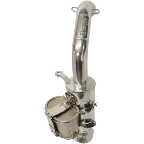 BikeMan Performance 02-228PLM-C Powder Lite Muffler - Munchie Version - Ceramic Chrome (Champagne)