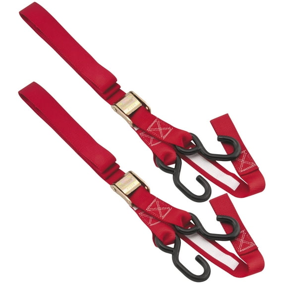 BikeMaster 1.5in. Integrated Tie Downs Red 100516