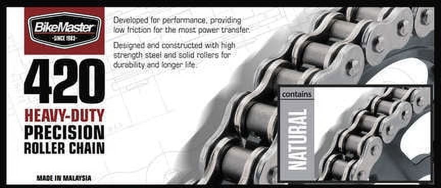 BikeMaster 420H Heavy Duty Precision Roller Chain Natural 110 Links ...