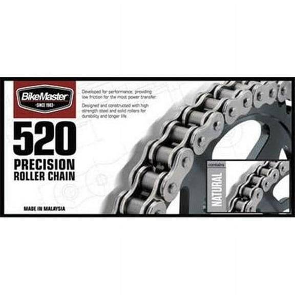 BikeMaster 520 Precision Roller Motorcycle Chain - Natural / 520 x 82