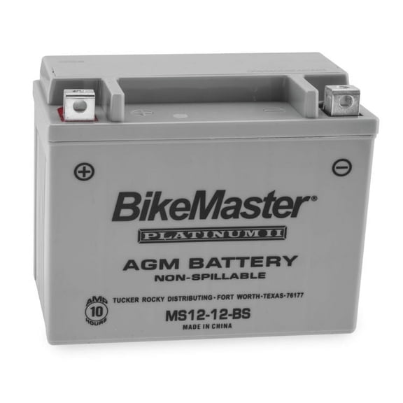 BikeMaster AGM Platinum II Battery MS12-12-BS For Aprilia Pegaso 650 Trail 2009-2012