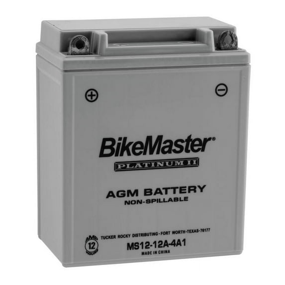BikeMaster AGM Platinum II Battery MS12-12A-4A1 For Honda CB500T Twin DOHC 1975-1976