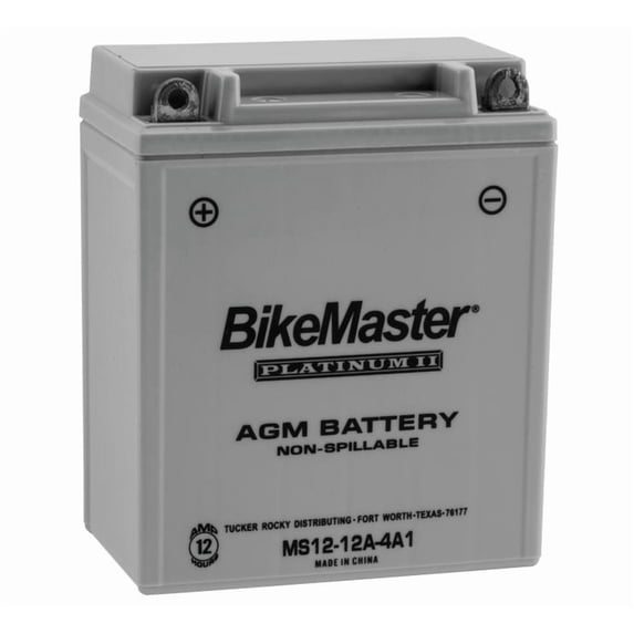 BikeMaster AGM Platinum II Battery MS12-12A-4A1 For Kawasaki KZ400 Deluxe 1977-1979