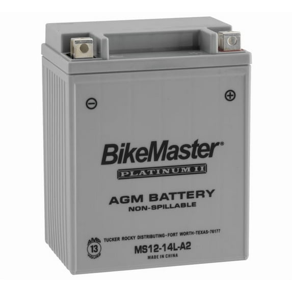 BikeMaster AGM Platinum II Battery MS12-14L-A2 For Yamaha XS750 1977-1979