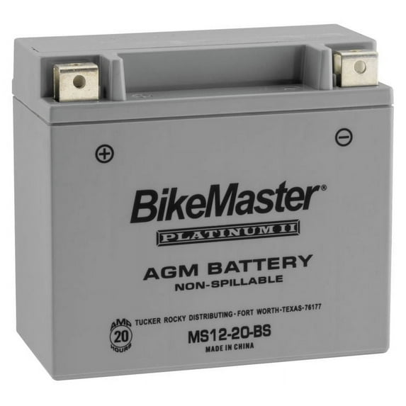 BikeMaster AGM Platinum II Battery MS12-20-BS For Buell RSS1200 Westwind 1991-1993