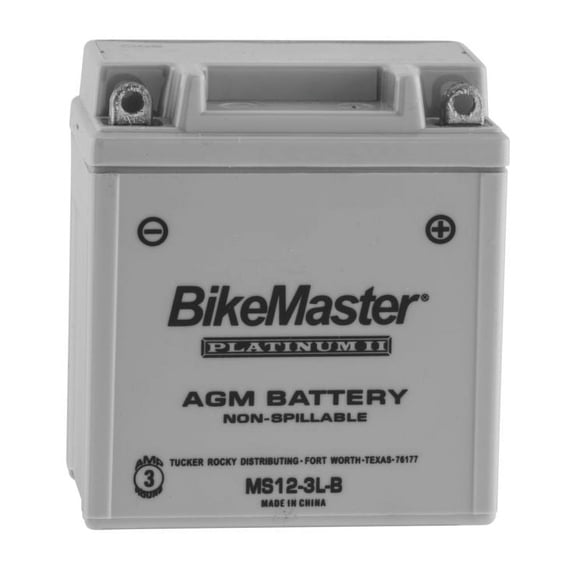 BikeMaster AGM Platinum II Battery MS12-3L-B for Yamaha DT200 1995