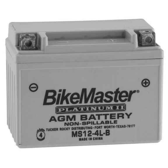 BikeMaster AGM Platinum II Battery MS12-4L-B For Yamaha SH50 Razz 1987-2001