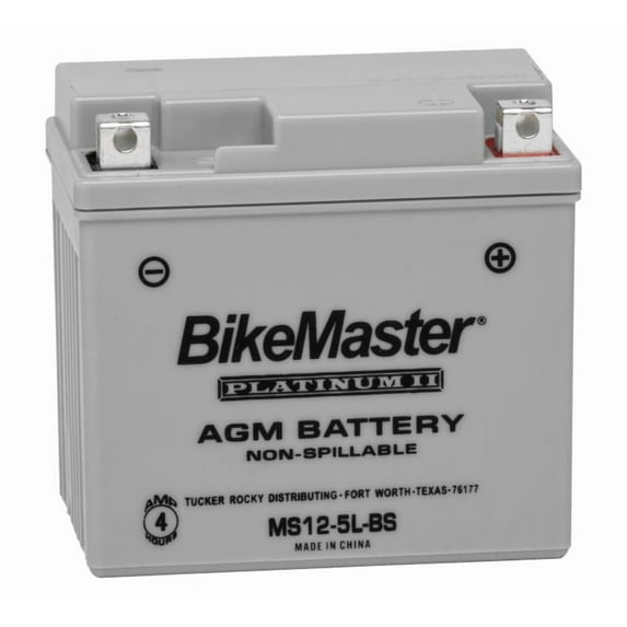 BikeMaster AGM Platinum II Battery MS12-5L-BS for Yamaha TT-R230E 2006-2016