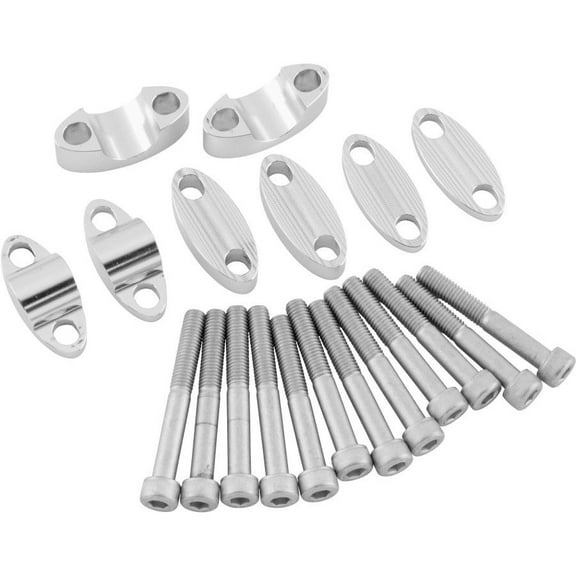 BikeMaster Aluminum Handlebar Risers 7/8in - Silver