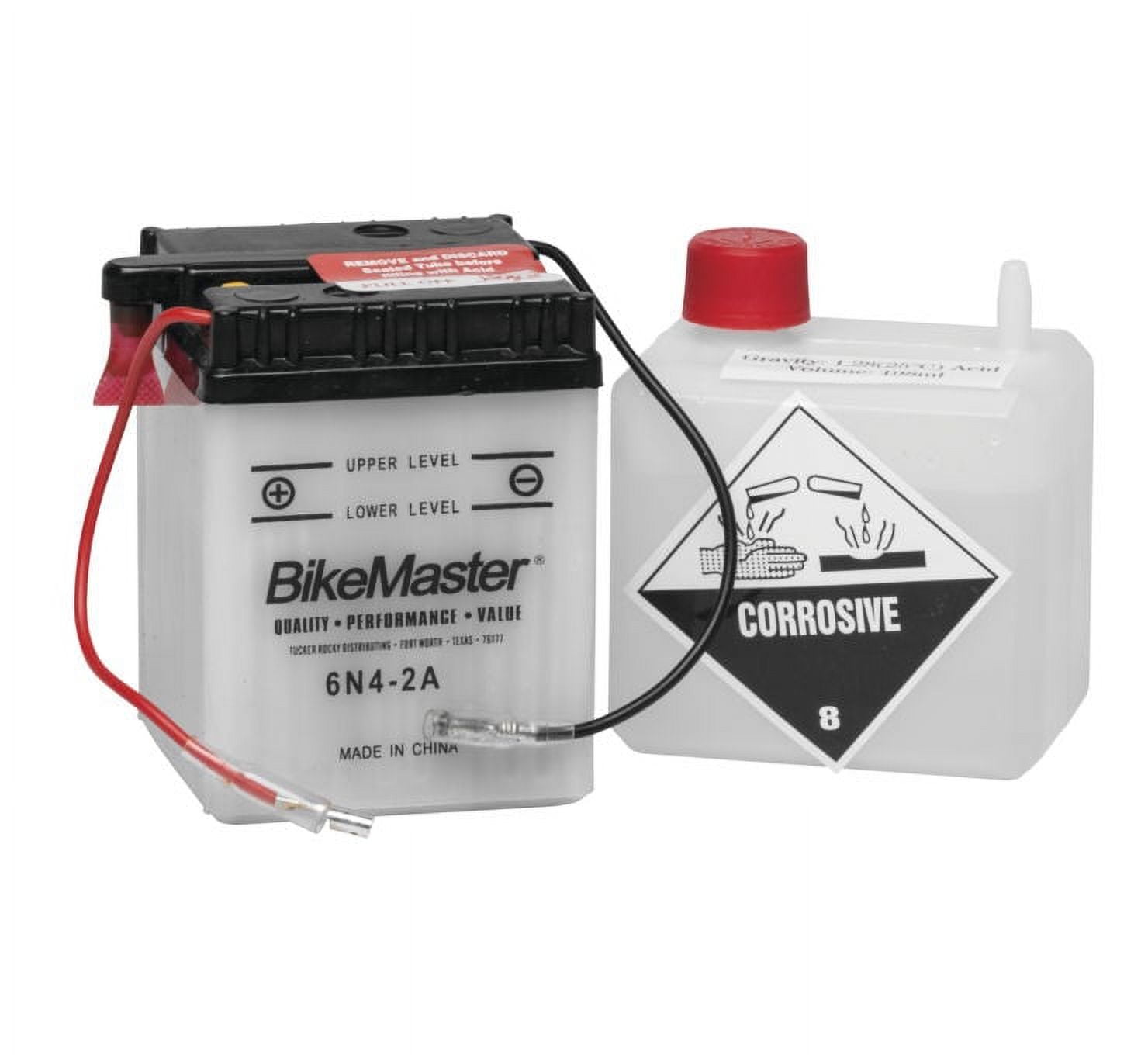 BikeMaster Conventional Battery 6N4-2A for Suzuki B100P 1965-1967