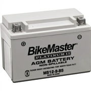 BikeMaster MS12-20CH-BS AGM Platinum II Motorcycle Battery - 151x87x161