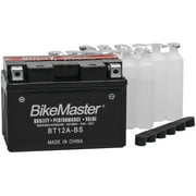 BikeMaster Maintenance Free Batteries Compatible for Street BT12A-BS