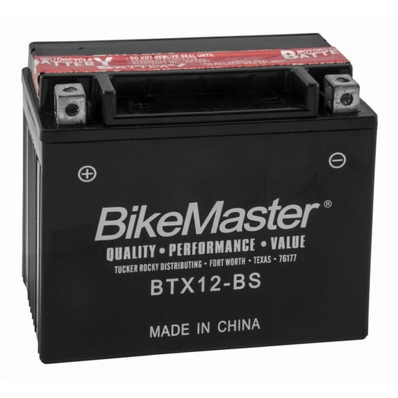 BikeMaster Maintenance Free Battery BTX12-BS for Scarabeo 500 2009-2013